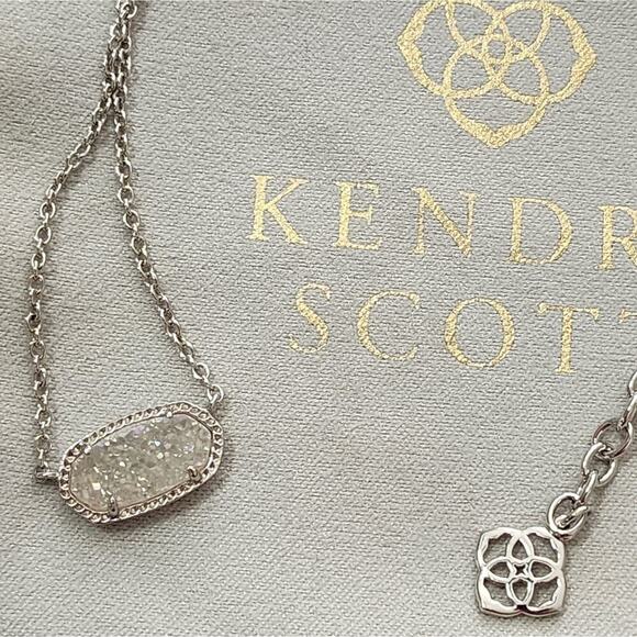 Kendra Scott Elisa necklace in silver with Opal Kyocera stone.‎ - Picture 8 of 9
